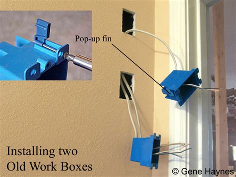 hole size for new work junction box|how to install old work box.